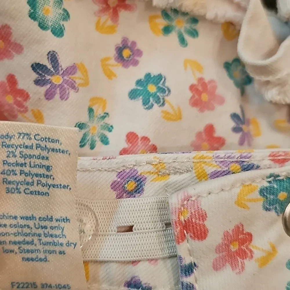 Floral Denim Jean Shorts Size 6